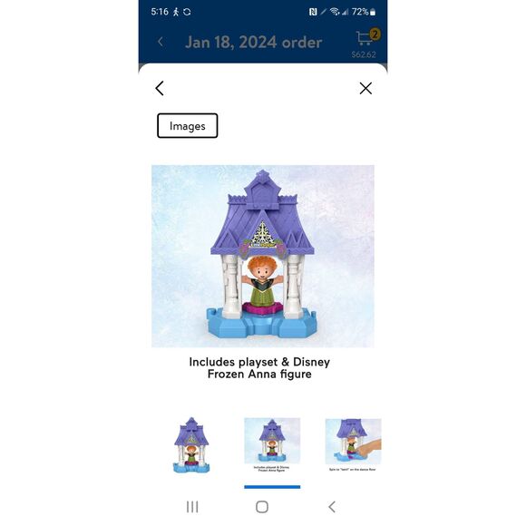 NEW IN BOX FISHER PRICE FROZEN 2 LITTLE PEOPLE FROZEN ANNA IN ARENDELLE SET - Picture 3 of 7